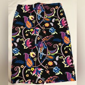 NWT Philosophy Black Vintage Floral Print Pencil Skirt